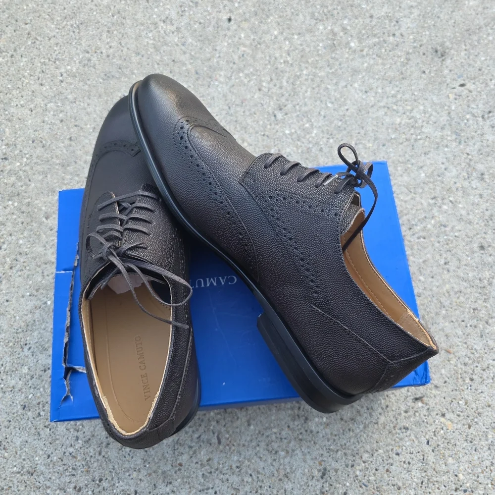 Vince Camuto Men's Brown Leather Dress Shoes Men Size 11
